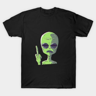 Alien Extraterrestrial Fuck You Greeting T-Shirt